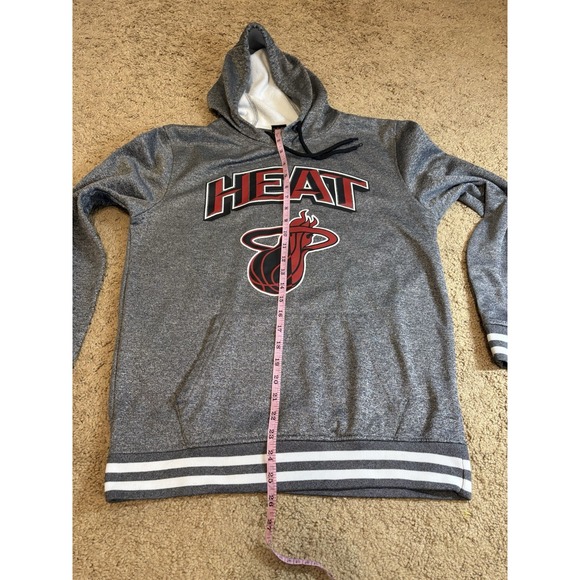 Ultra Game Miami Heat NBA Hoodie Men's Small Grey Official Fan Gear - Picture 5 of 5